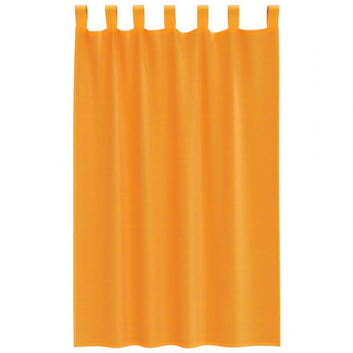 Voile-gardiner med løkker 2 stk. 140 × 175 cm - orange