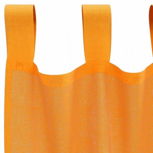 Voile-gardiner med løkker 2 stk. 140 × 175 cm - orange