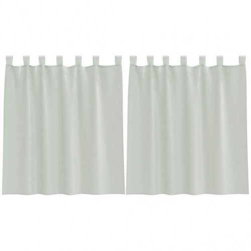 Voile-gardiner med løkker, 2 stk., 140×140 cm - lysegrå