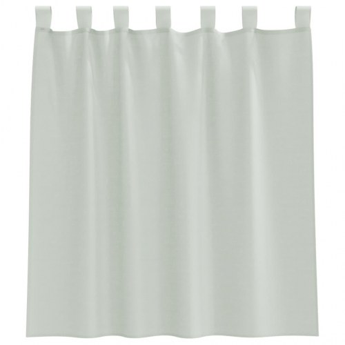 Voile-gardiner med løkker, 2 stk., 140×140 cm - lysegrå