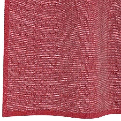 Voile-gardiner med løkker 2 stk. 140×175 cm - vinrød