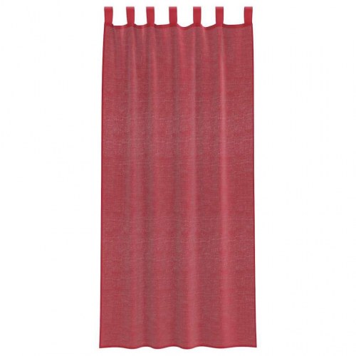 Voile-gardiner med løkker 2 stk. 140×225 cm - vinrød