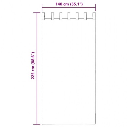 Voile-gardiner med løkker 2 stk. 140×225 cm - kongeblå