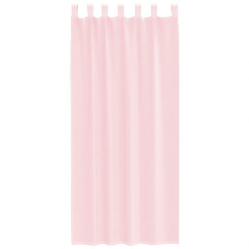 Voile-gardiner med løkker, 2 stk. - 140 × 225 cm, lyserød