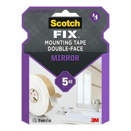 Dobbeltsidet Tape Scotch 19 mm x 5 m Gennemsigtig Spejle