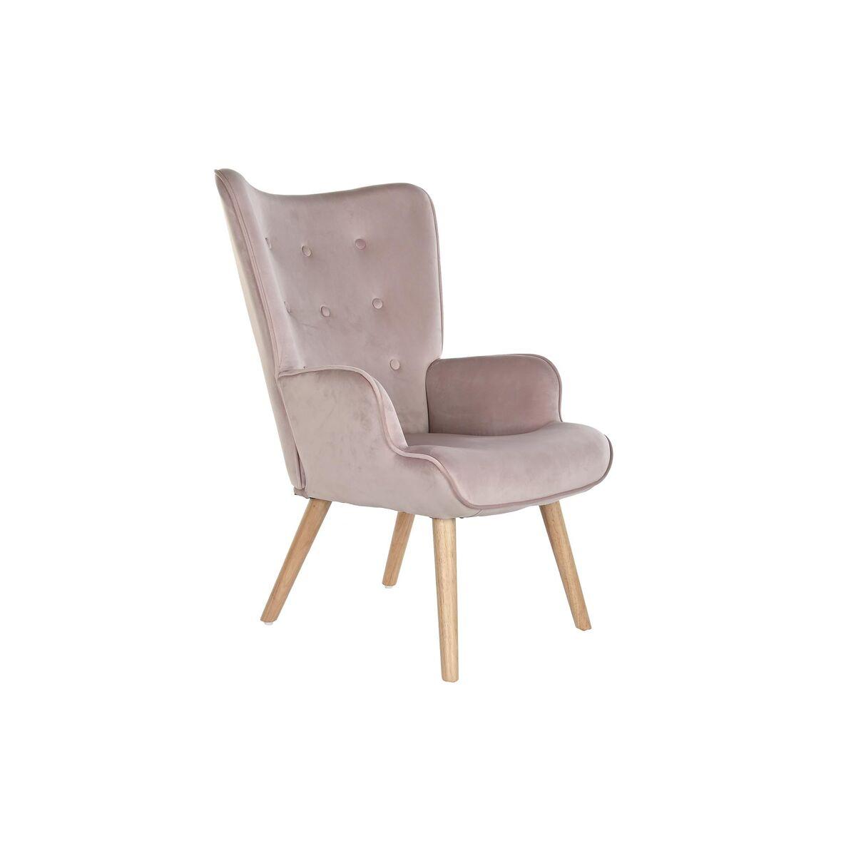 Lænestol DKD Home Decor Pink Træ 67 x 69 x 96 cm 75 x 69 x 96 cm