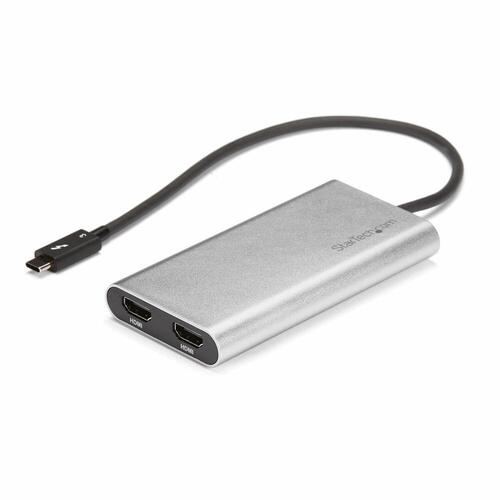 Startech TB32HD24K60 Thunderbolt 3 til 2x HDMI - 4K 60 Hz (Sølv)
