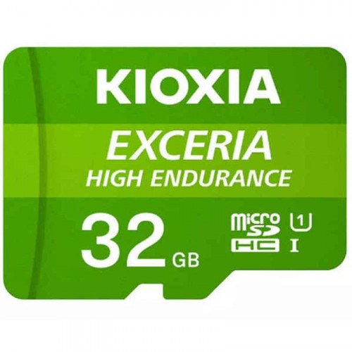Kioxia Exceria High Endurance microSD-kort 256 GB + SD-adapter, Klasse 10 UHS-I U3 - Grøn