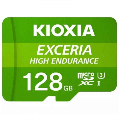 Kioxia Exceria High Endurance microSD-kort 256 GB + SD-adapter, Klasse 10 UHS-I U3 - Grøn