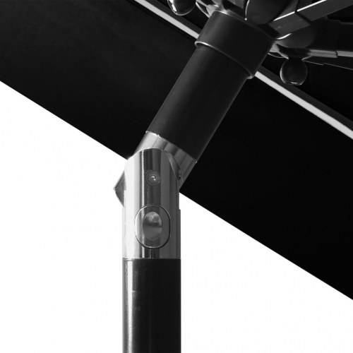 Parasol med aluminiumsstang - 3 niveauer, Ø300 cm, sort