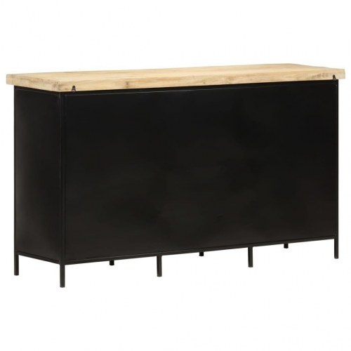 Skænk 140×38×76 cm i ru mangotræ med stål - industriel opbevaring
