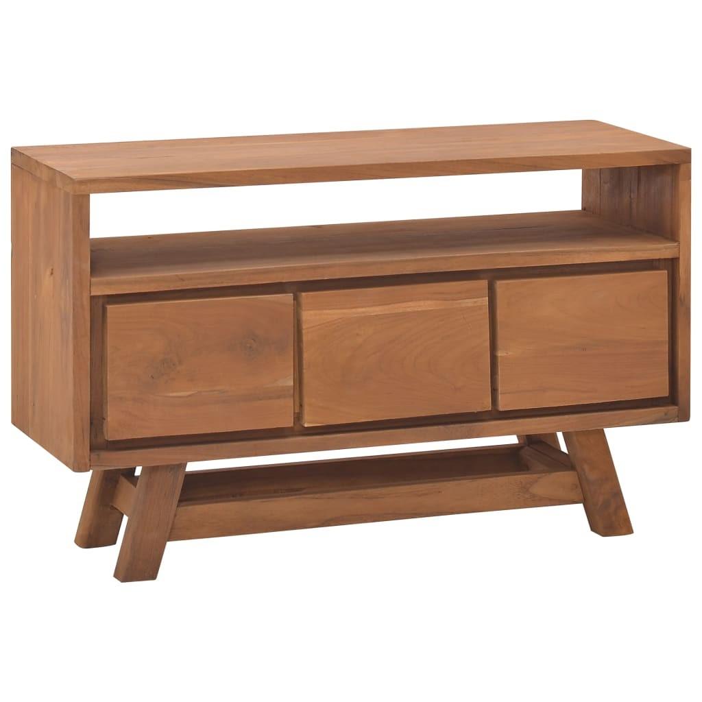 Tv-bord 80x30x50 cm massivt teaktræ