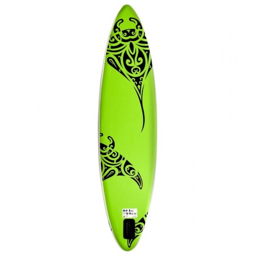 Oppusteligt paddleboardsæt 366 × 76 × 15 cm - grøn