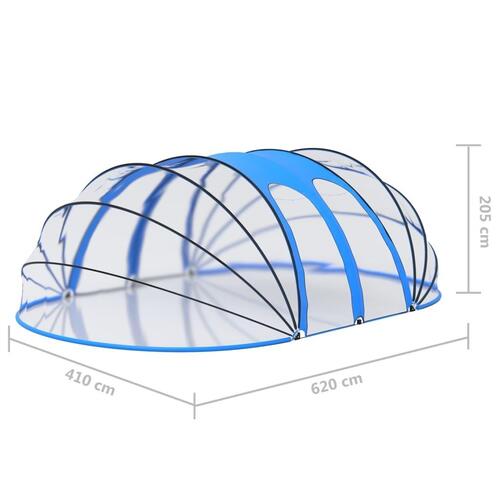 Poolkuppel 620x410x210 cm oval