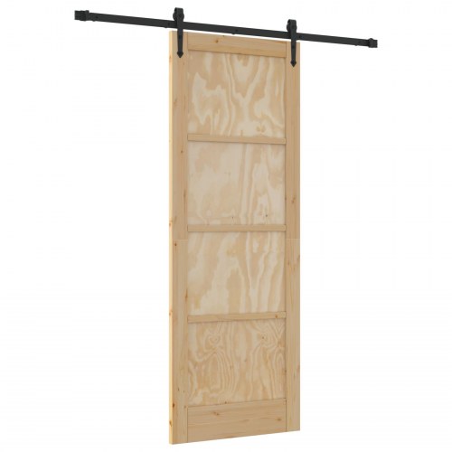 Skydedør med hardware sæt 78x211 cm Solid træ Fyrretræ, indvendig dør , ORKDAL