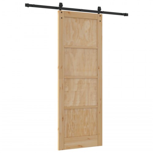 Skydedør med hardware sæt 78x211 cm Solid træ Fyrretræ, indvendig dør , ORKDAL