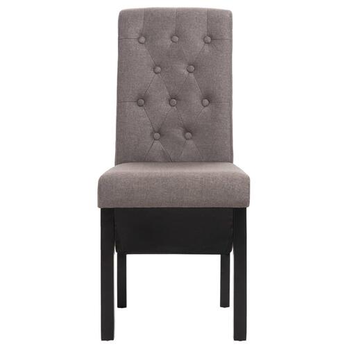 Spisebordsstole 2 stk. stof gråbrun