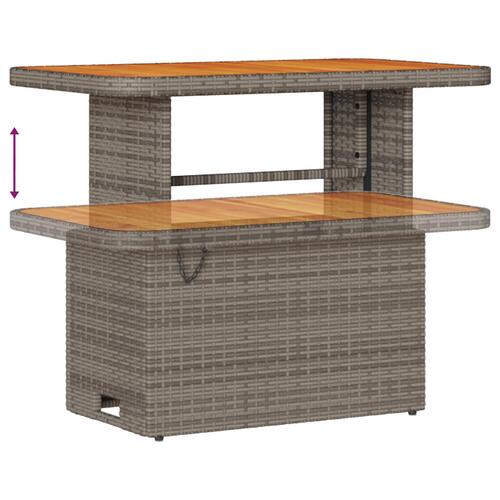 Havesofa Sæt med pude med opbevaring 9 stk Grå 90 x 55 x 71 cm