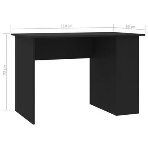 Skrivebord 110x60x73 cm konstrueret træ sort