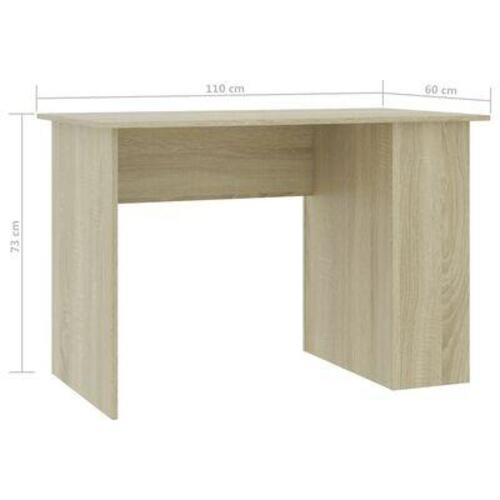 Skrivebord 110x60x73 cm konstrueret træ sonoma-eg
