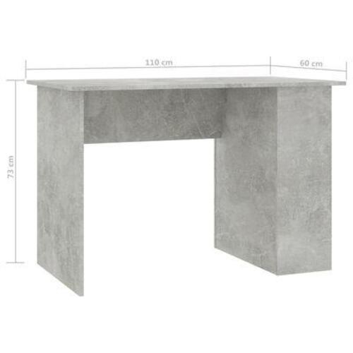 Skrivebord 110x60x73 cm konstrueret træ betongrå