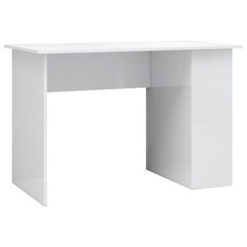 Skrivebord 110 x 60 x 73 cm spånplade hvid højglans