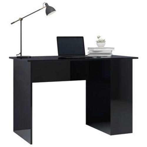 Skrivebord 110 x 60 x 73 cm spånplade sort højglans