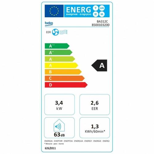 Bærbart klimaanlæg Grundig Hvid A (OUTLET C)