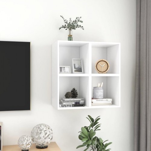 Vægskab - 4 stk. kuber 37 × 37 × 37 cm i hvidt konstrueret træ
