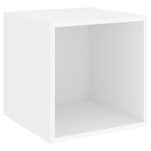 Vægskab - 4 stk. kuber 37 × 37 × 37 cm i hvidt konstrueret træ