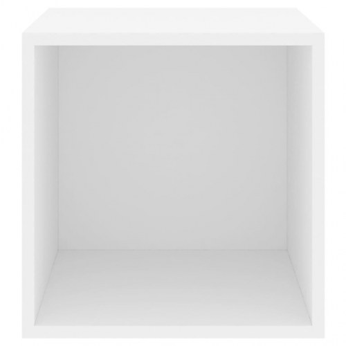 Vægskab - 4 stk. kuber 37 × 37 × 37 cm i hvidt konstrueret træ