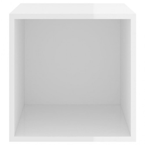 Vægskab 37x37x37 cm konstrueret træ hvid højglans