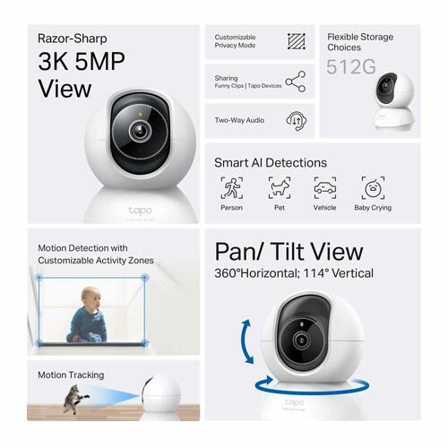 Videokamera til overvågning TP-Link Tapo C230