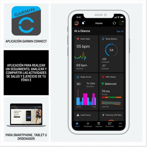 GARMIN herreur 010-03025-01 - sort smartwatch til mænd
