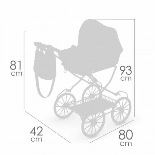 Decuevas lille barnevogn til dukker - foldbar