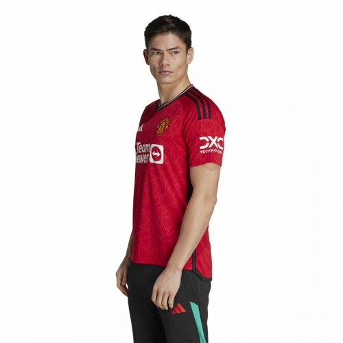 Adidas Manchester United hjemme trøje - kortærmet, rød, XL
