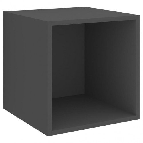 Vægskab 4 stk. 37x37x37 cm konstrueret træ grå