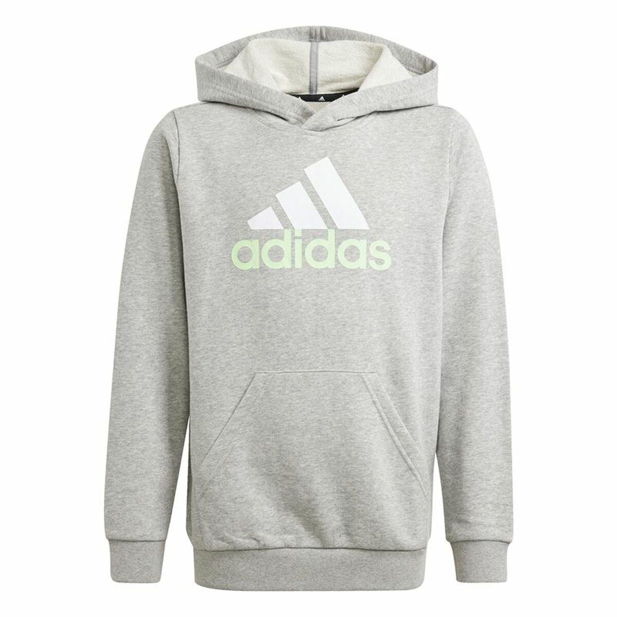 Hættetrøje Til Børn Adidas U Bl 2 Lysegrå 9-10 år
