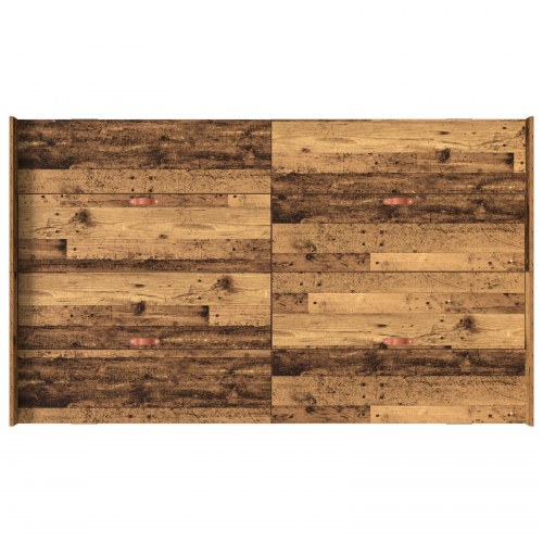 Sengeramme med opbevaring med skuffe Gammelt træ 120 x 190 cm