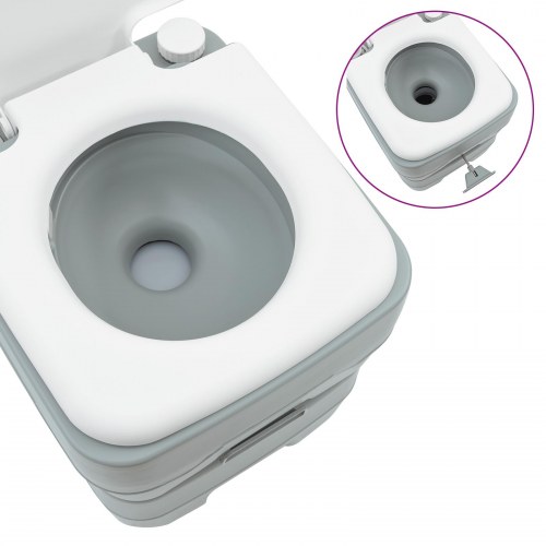 Camping Sæt 2 stk Grå 50.5 x 33 x 103 cm Plastik