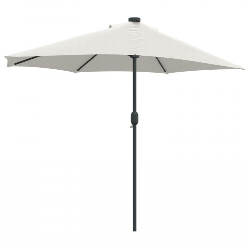 Halv haveparasol Sandfarvet 294 x 150 x 224 cm Stof