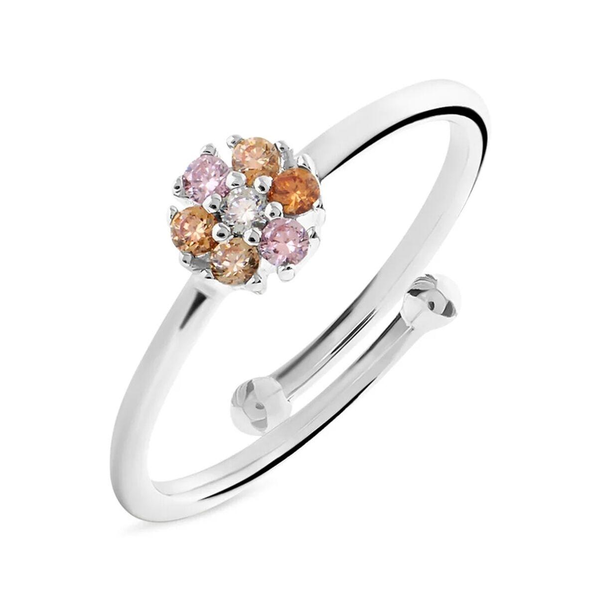 Stroili Ring Til Kvinder Sølvfarvet Blomstedesign