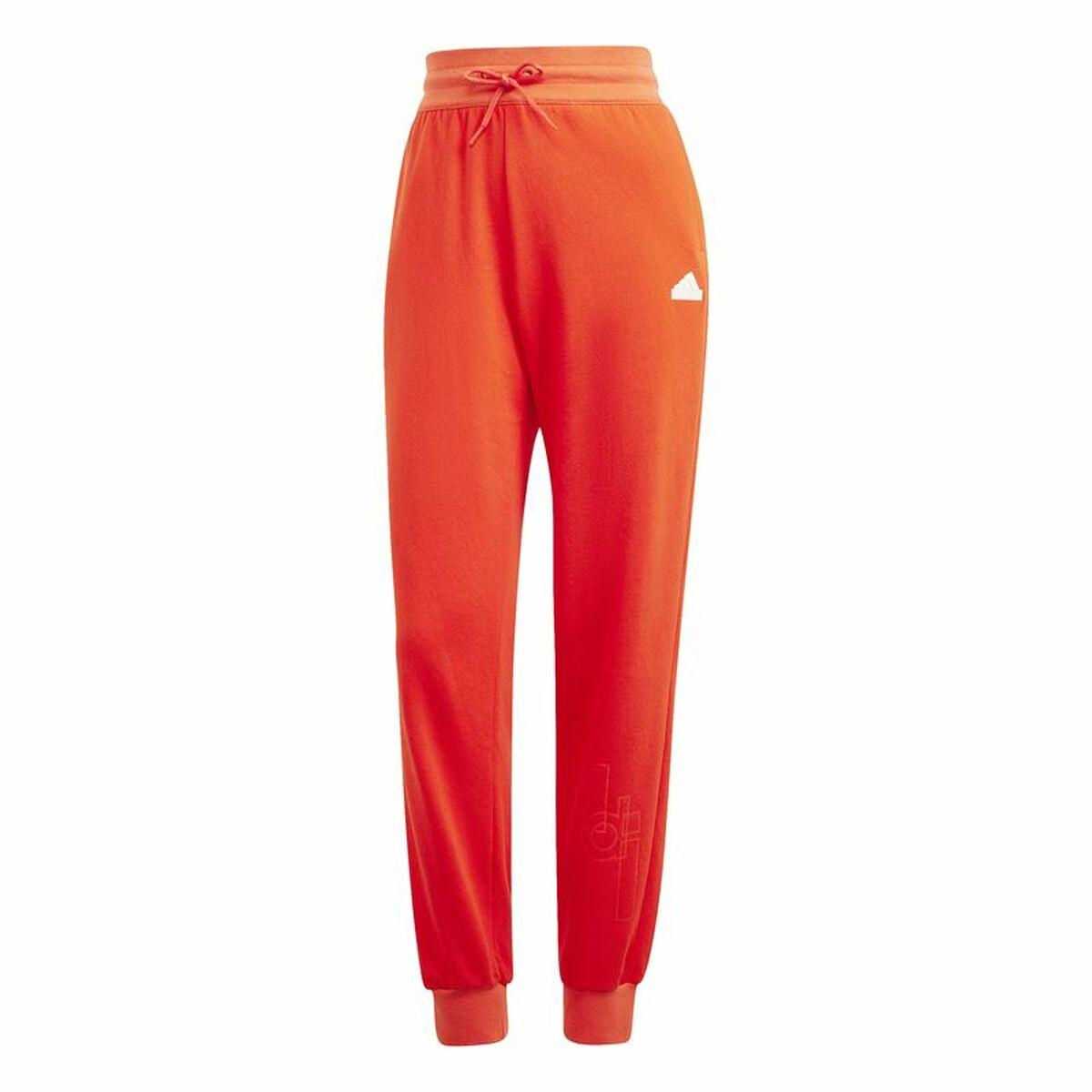Adidas lange joggingbukser til dame - rød, str. L