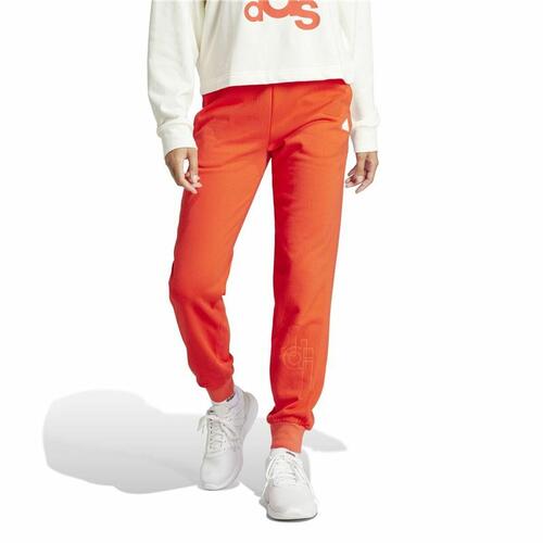Adidas lange joggingbukser til dame - rød, str. L