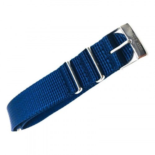 U.S. Polo Assn. urrem 14-0309 - blå tekstil, 24 mm