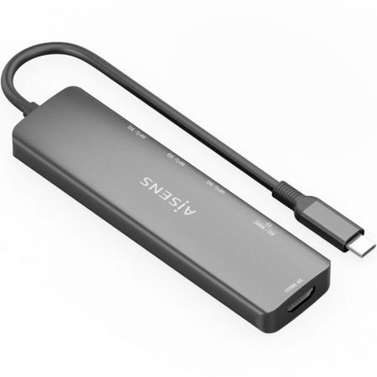 USB-C hub Aisens ASUC-6P024-GR - 6i1 dockingstation