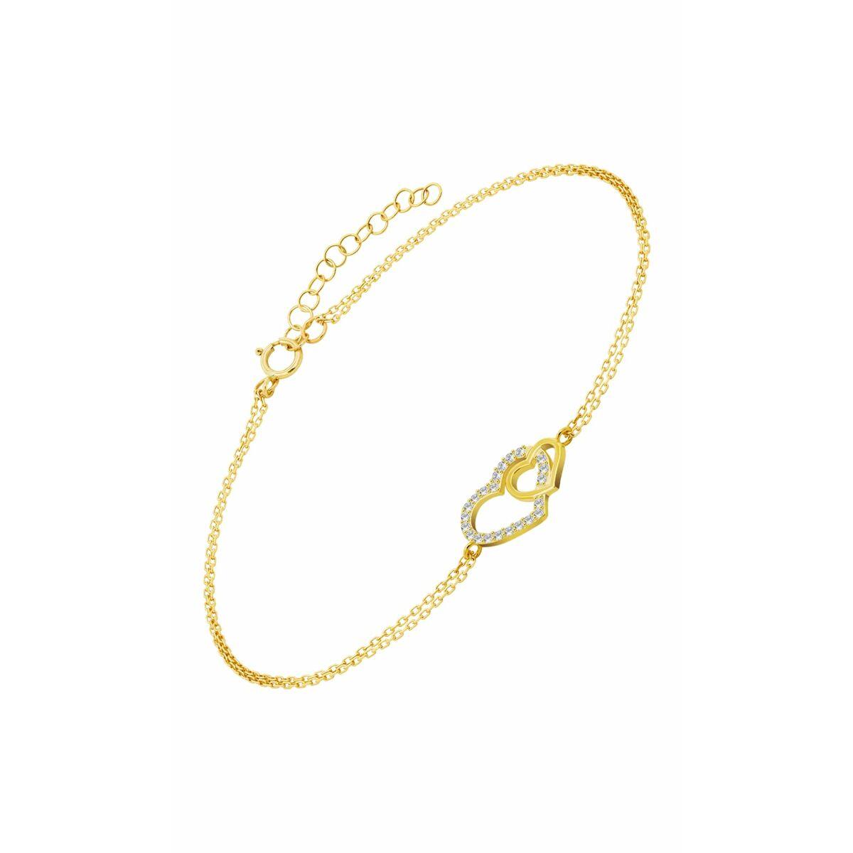 Lotus armbånd til kvinder HIN00251/19 - gylden hjerte-design
