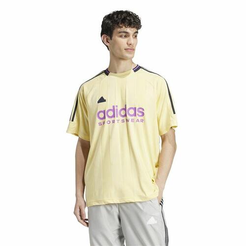 Kortærmet T-shirt til Mænd Adidas House Of Tiro Jacquard Gul XL