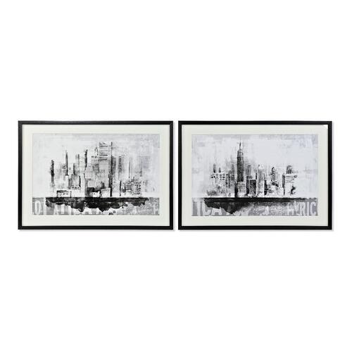 Maleri CU-180446 84 x 3 x 60 cm New York (2 enheder)