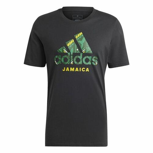 Adidas Jamaica Seasonal Graphic fodbold T-shirt - Blå/Sort (S)